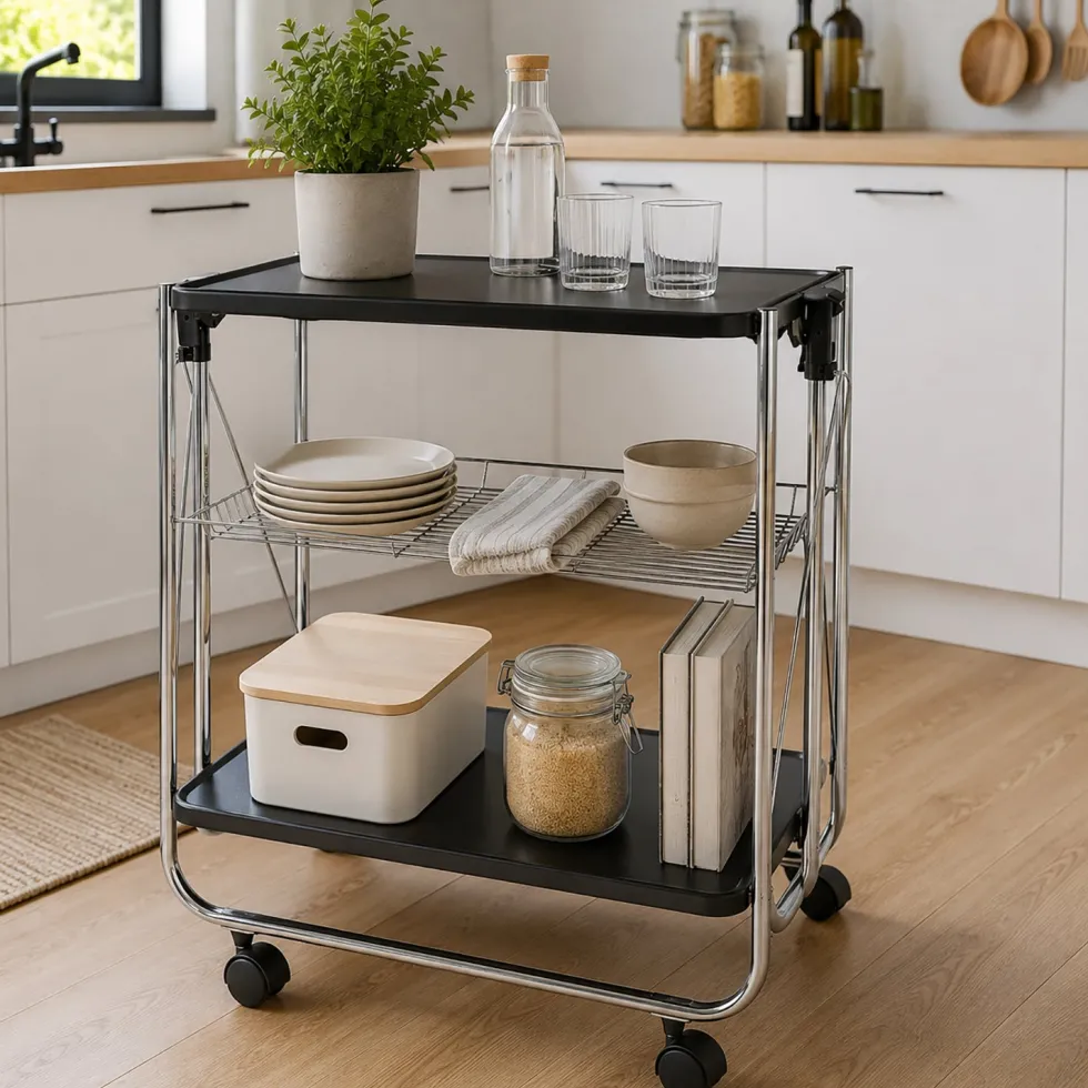 Carrello multiuso nero in metallo Karry&Go