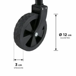 Carrello Pieghevole Utility Nero Capacità max 50 kg