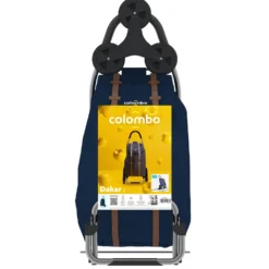 Carrello porta spesa Dakar 3 con 6 Ruote Blu Navy 50 litri