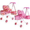 Carrozzina Noemi con borsa per Bambole – Passeggino Giocattolo per Bambini