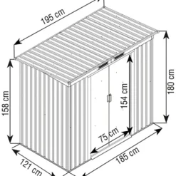 Casetta box da giardino in metallo Maisonette