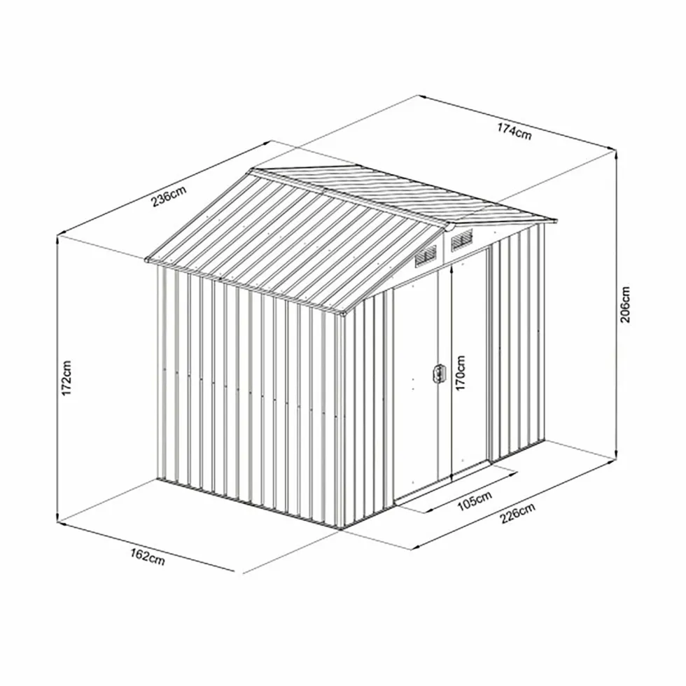 Casetta Box da Giardino Jardin in Lamiera Zincata