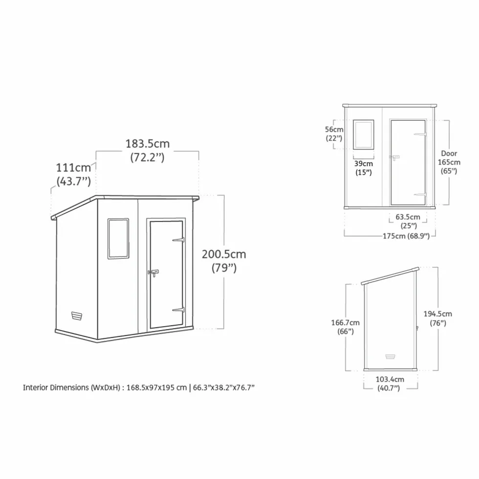 Casetta da giardino Beige Manor Pent 6x4