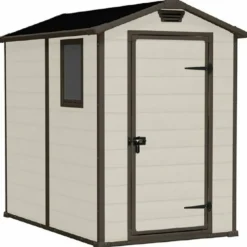 Casetta da giardino grande beige Manor 4x6