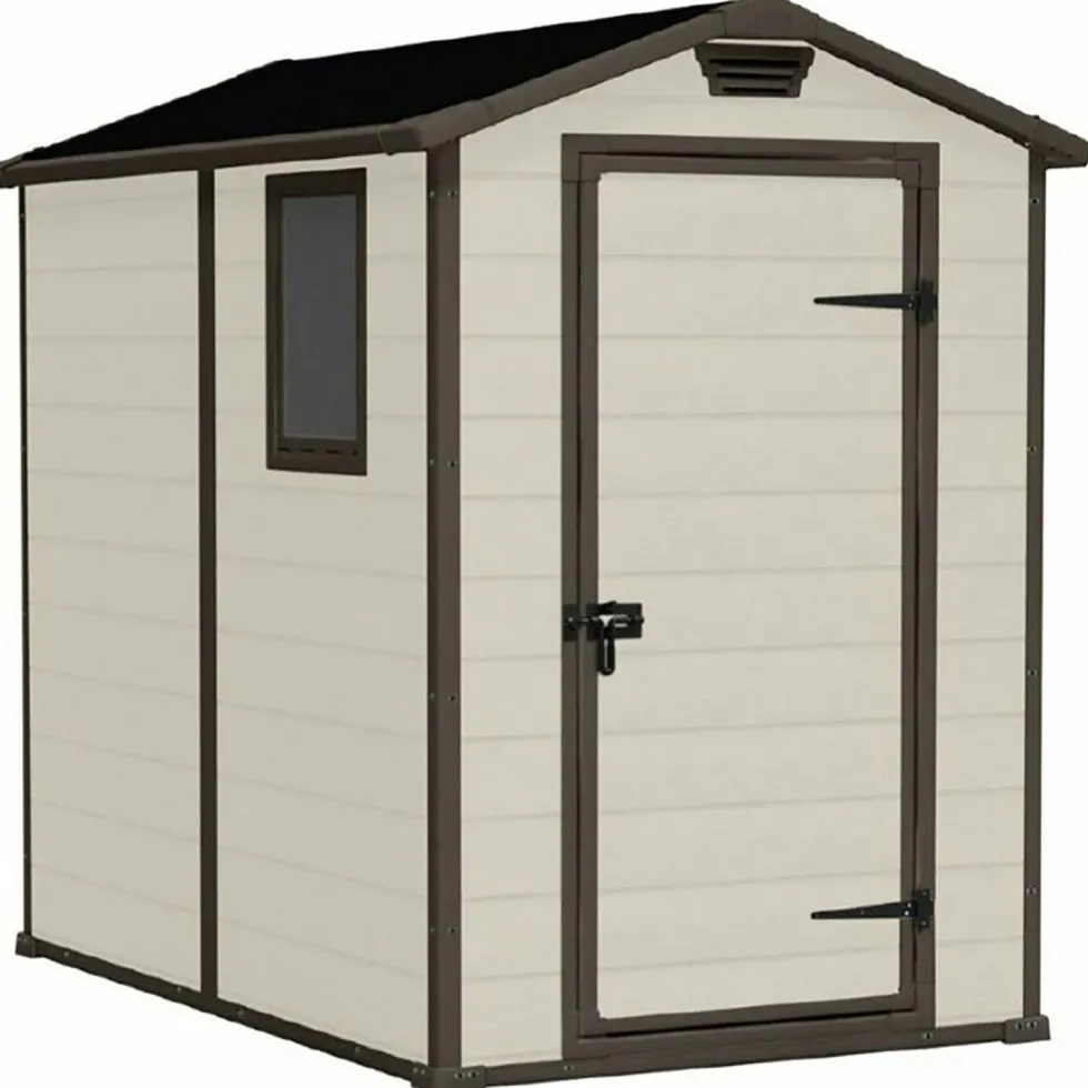 Casetta da giardino grande beige Manor 4x6