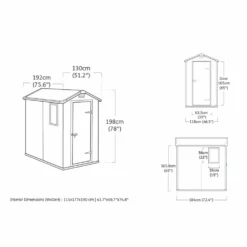 Casetta da giardino grande beige Manor 4x6
