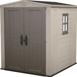 Casetta da giardino grande beige Factor 6x6