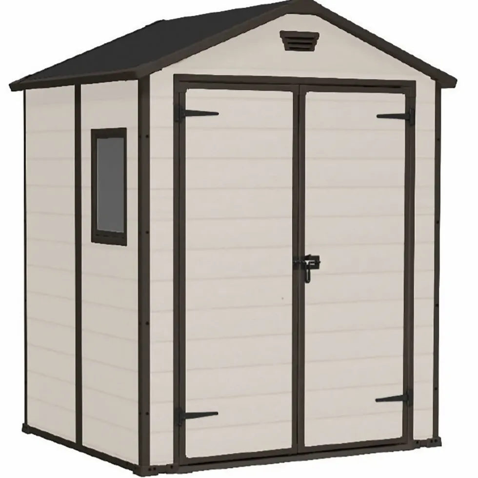Casetta da giardino grande beige Manor 6x5