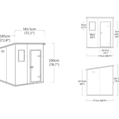 Casetta da giardino grande beige Manor 6x6