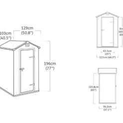 Casetta da giardino grande grigio Manor 4x3