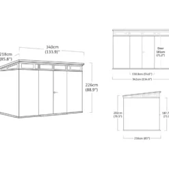 Casetta da giardino grande grigio Artisan 11x7