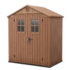 Casetta da giardino grande marrone Darwin 6x4 con finestre frontali
