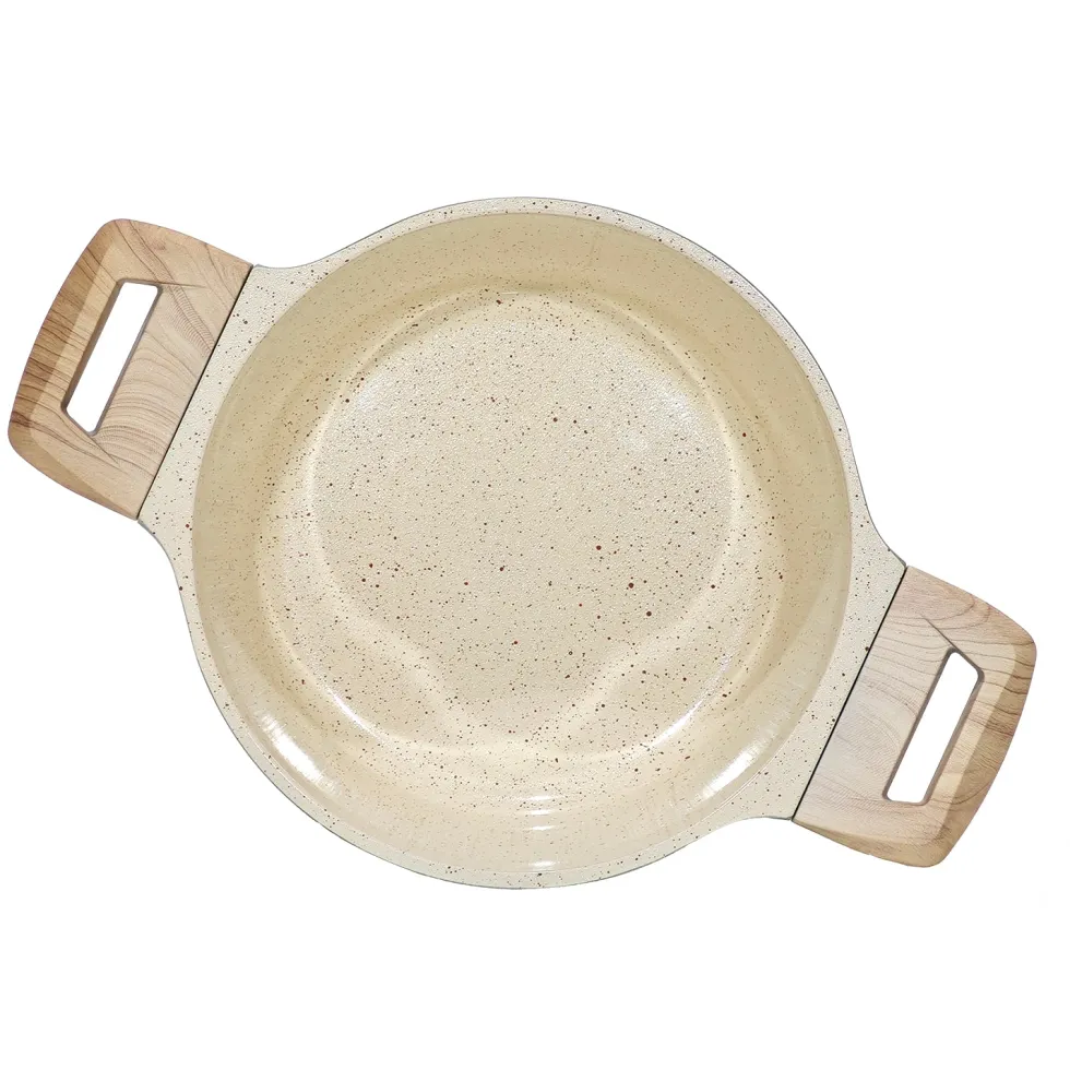 Casseruola Antiaderente in alluminio pressato con Coperchio in Vetro Crazy Wood diametro 24 cm