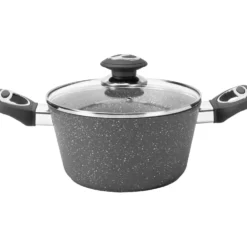 Casseruola con coperchio in alluminio pressofuso Linea CookStone diametro 24 cm