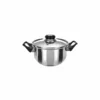 Casseruola in acciaio diametro 16 cm con coperchio in vetro Linea Stile Mediterraneo