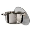 Casseruola in acciaio inox con coperchio in vetro Linea Matilde diametro 18 cm