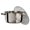 Casseruola in acciaio inox con coperchio in vetro Linea Matilde diametro 20 cm