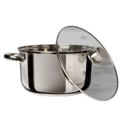 Casseruola in acciaio inox con coperchio in vetro Linea Matilde diametro 20 cm