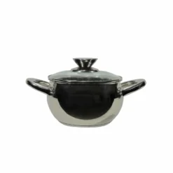 Casseruola in acciaio inox Veronique con coperchio in vetro temperato diametro 20 cm