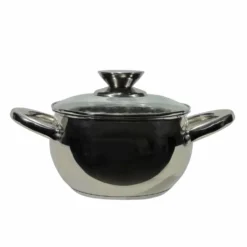 Casseruola in acciaio inox Veronique con coperchio in vetro temperato diametro 28 cm