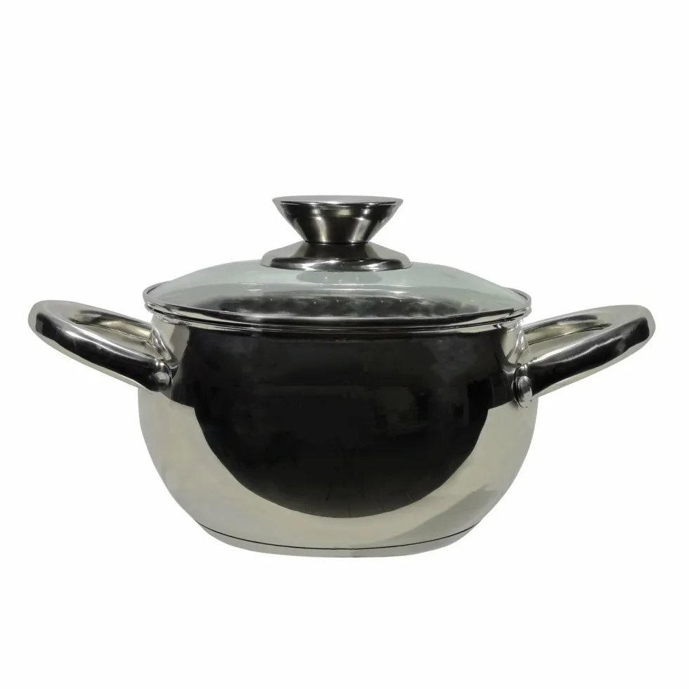 Casseruola in acciaio inox Veronique con coperchio in vetro temperato diametro 28 cm