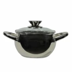 Casseruola in acciaio inox Veronique con coperchio in vetro temperato diametro 28 cm