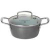 Casseruola in alluminio forgiato con coperchio in vetro Linea Keramì diametro 18 cm