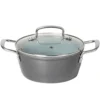 Casseruola in alluminio forgiato con coperchio in vetro Linea Keramì diametro 20 cm