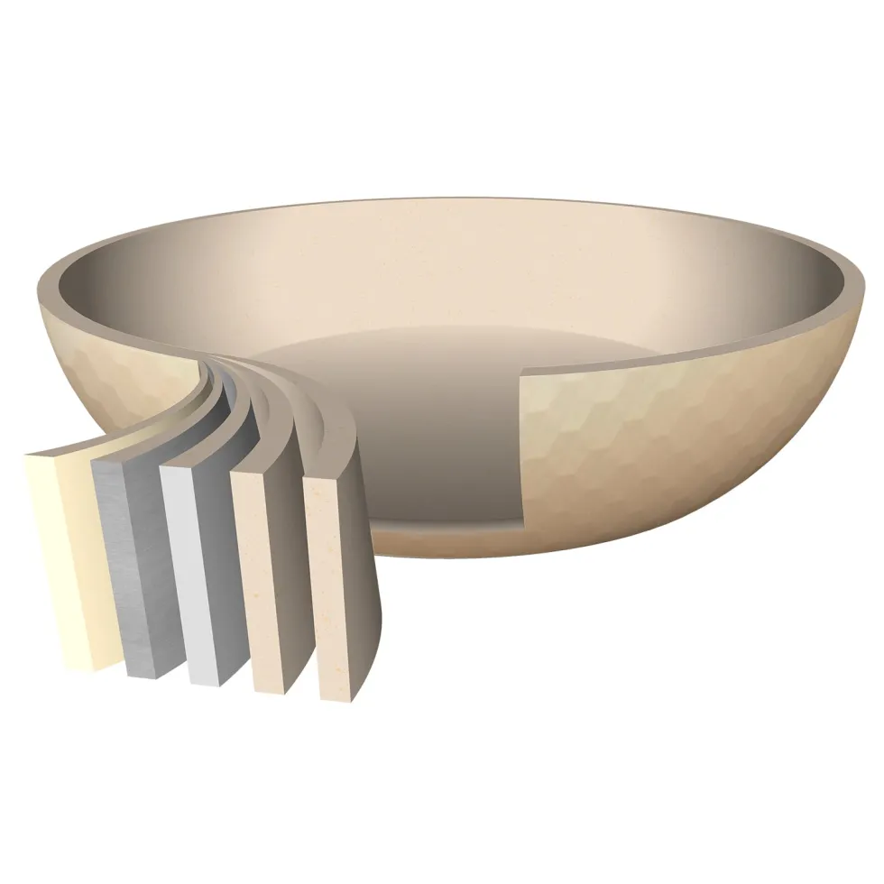 Casseruola in alluminio pressato Beige Linea Diamante diametro 24 cm