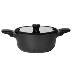 Casseruola in alluminio pressofuso con coperchio in vetro Linea Grenoble diametro 20 cm