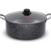 Casseruola 2 manici con coperchio in vetro Linea Maxima