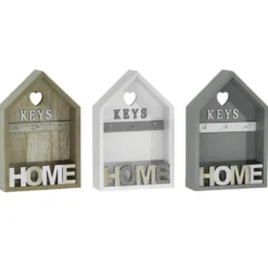 Cassetta portachiavi Keys in legno 3 posti