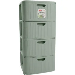 Cassettiera 4 cassetti Verde Linea Domus