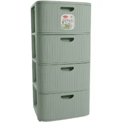 Cassettiera 4 cassetti Verde Linea Domus