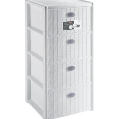 Cassettiera Linea Elegance 4 cassetti Bianco