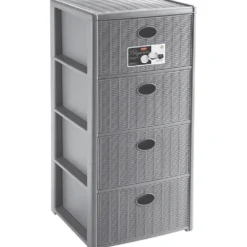 Cassettiera Linea Elegance 4 cassetti Grigio