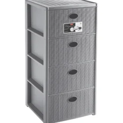 Cassettiera Linea Elegance 4 cassetti Grigio