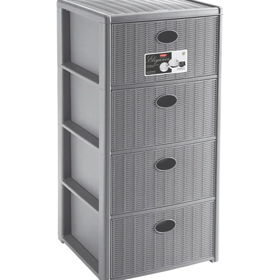 Cassettiera Linea Elegance 4 cassetti Grigio