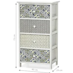 Cassettiera Multiuso 4 Cassetti Linea Woodhandy