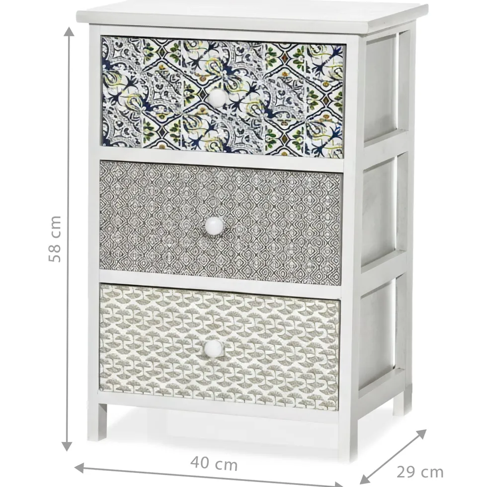Cassettiera Multiuso Linea Woodhandy 3 Cassetti