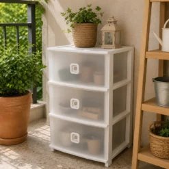 Cassettiera Pratika Plus 3 cassetti Bianca