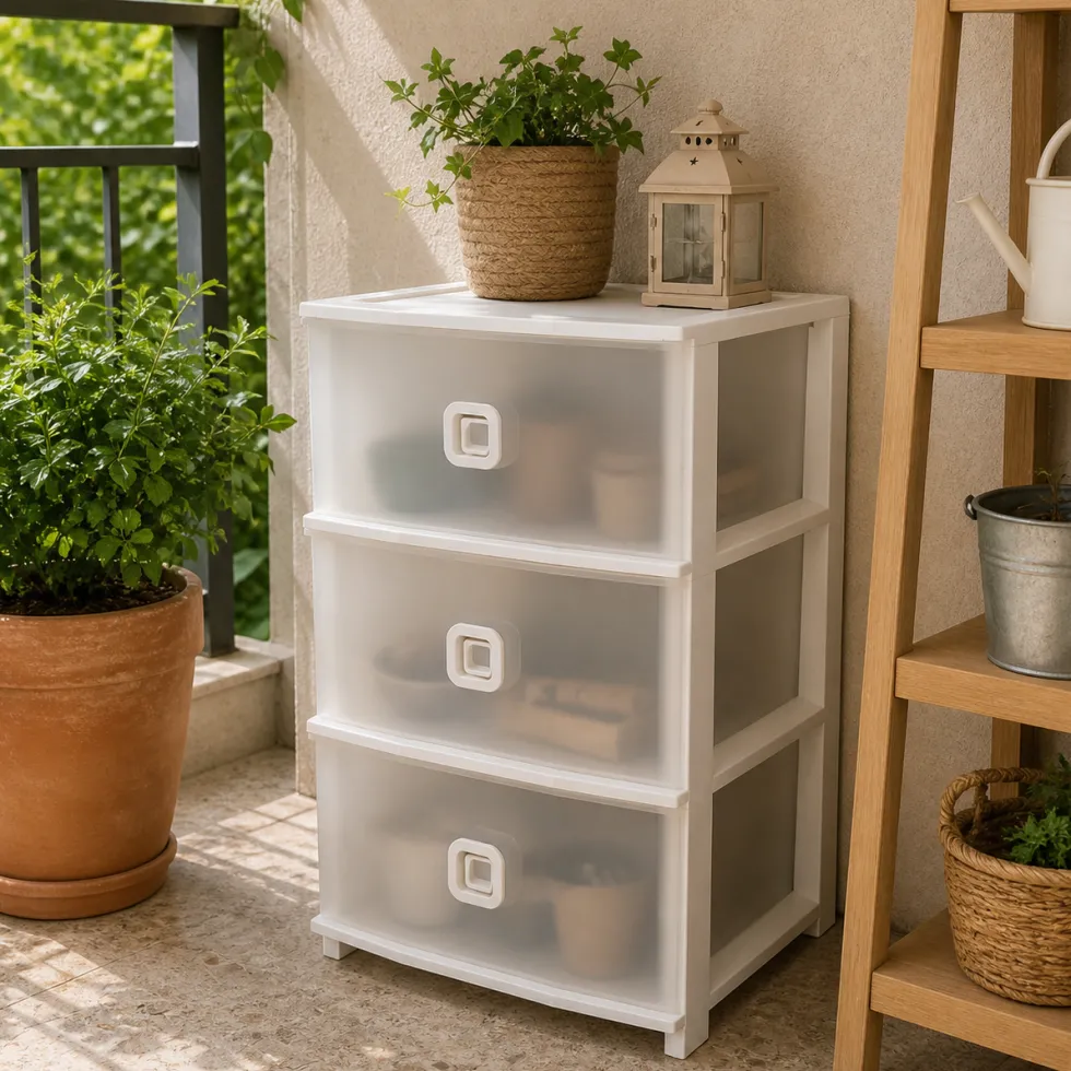 Cassettiera Pratika Plus 3 cassetti Bianca