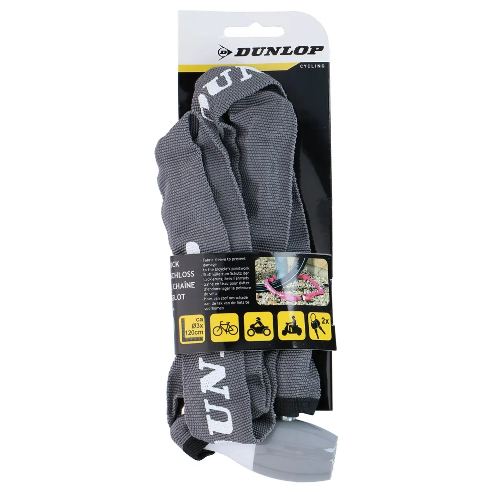 Catena Antifurto per Bicicletta con Lucchetto e Chiavi Lunghezza 120 cm