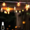 Catena Luminosa 10 lampadine con 100 microled da esterno 4,5 metri