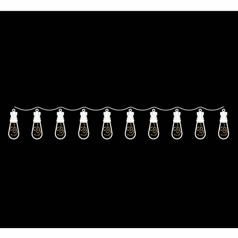 Catena Luminosa 10 lampadine con 100 microled da esterno 4,5 metri