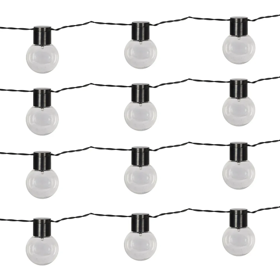 Catena Luminosa Solare 20 Lampadine LED Luce Calda da Esterno
