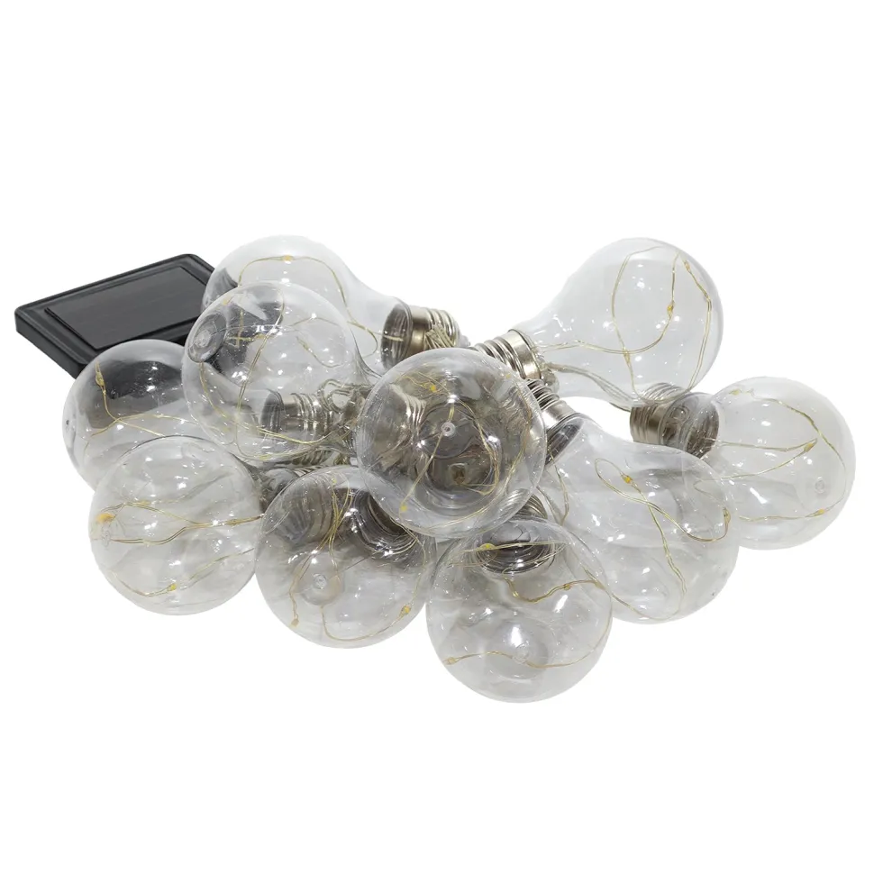 Catena Luminosa Solare 10 Lampadine LED Luce Naturale da Esterno
