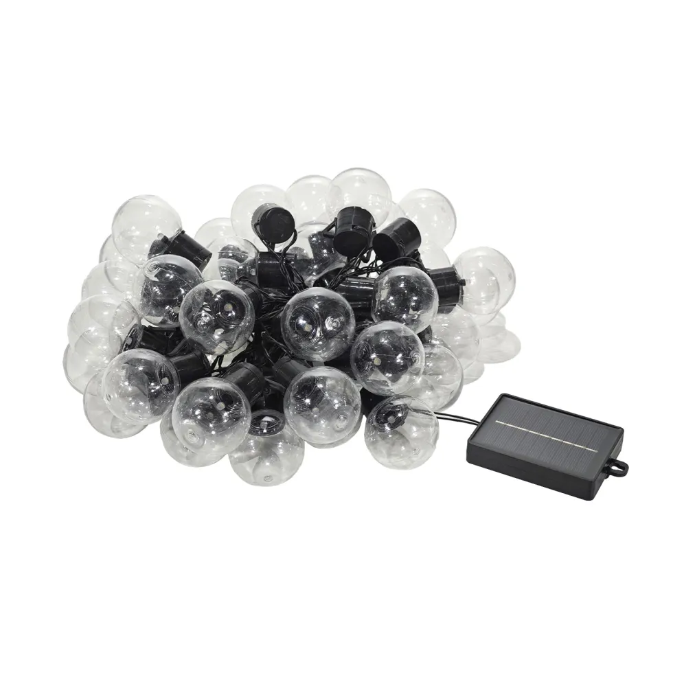 Catena Luminosa Solare 40 Lampadine LED Luce Calda da Esterno