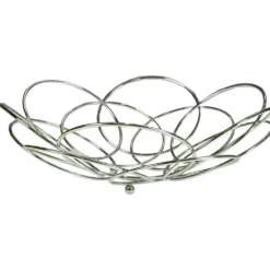Centrotavola in Metallo Cromato diametro 36 cm