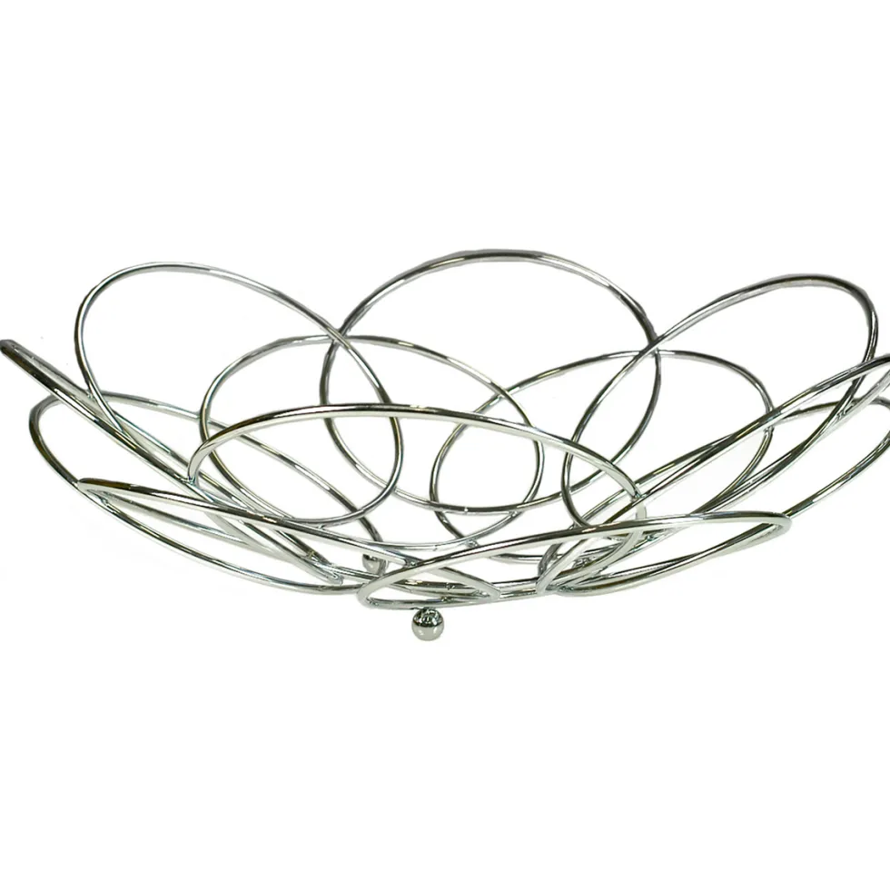 Centrotavola in Metallo Cromato diametro 36 cm